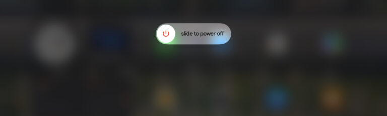 Slide to Power off button on